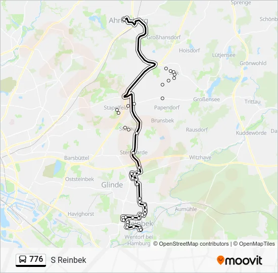 Автобус 776: карта маршрута