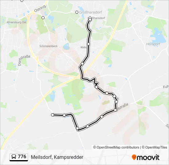 Автобус 776: карта маршрута