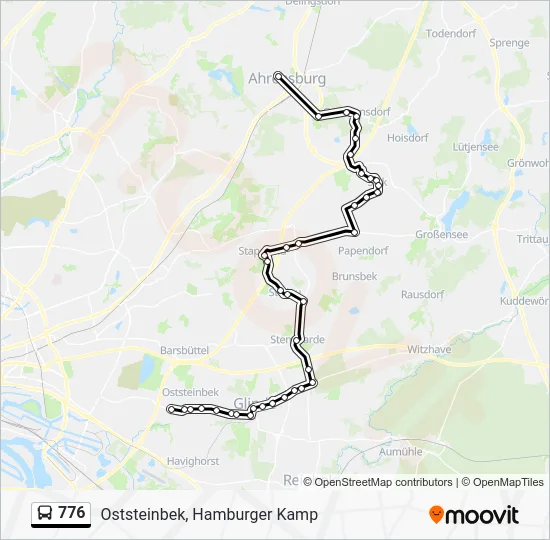 Автобус 776: карта маршрута