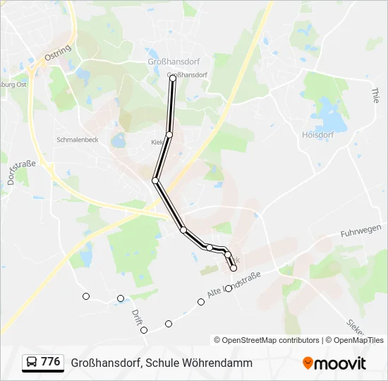 Автобус 776: карта маршрута