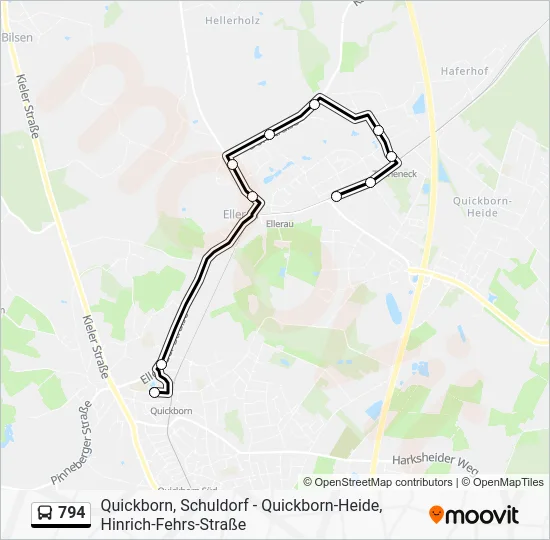 Автобус 794: карта маршрута