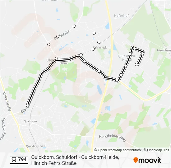 Автобус 794: карта маршрута