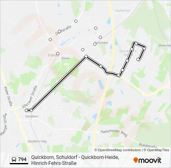 Автобус 794: карта маршрута