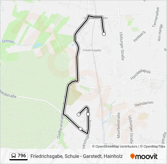 Автобус 796: карта маршрута