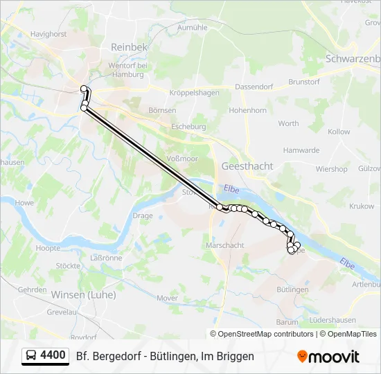 Автобус 4400: карта маршрута