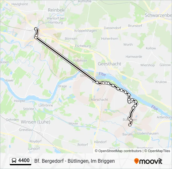 Автобус 4400: карта маршрута