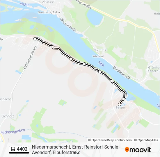 Автобус 4402: карта маршрута