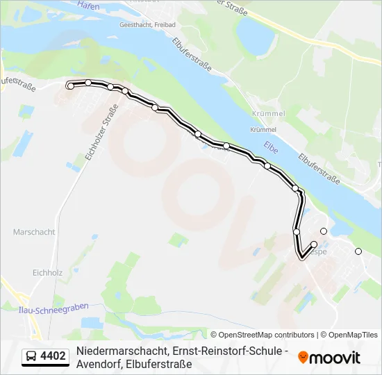 Автобус 4402: карта маршрута