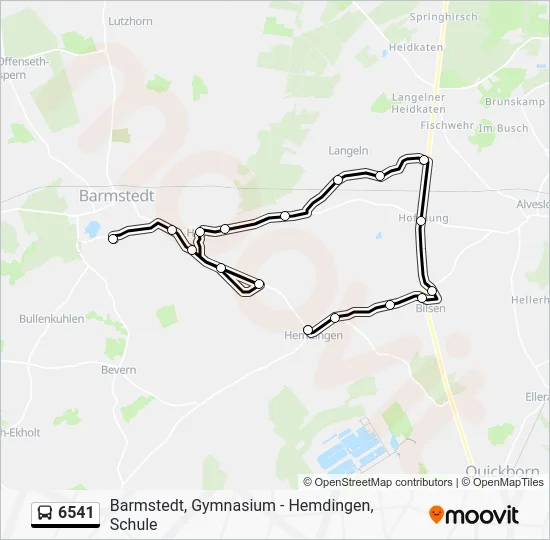 Автобус 6541: карта маршрута