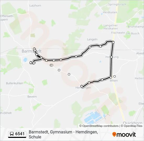 Автобус 6541: карта маршрута