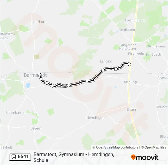 Автобус 6541: карта маршрута