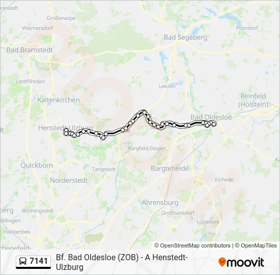 Автобус 7141: карта маршрута