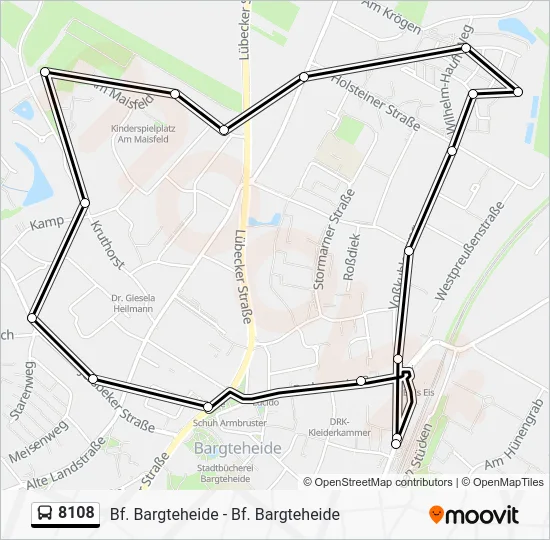 Автобус 8108: карта маршрута