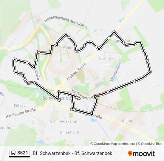 Автобус 8521: карта маршрута