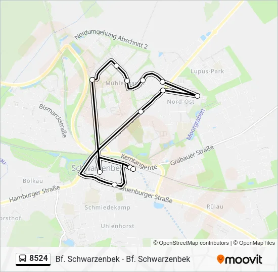 Автобус 8524: карта маршрута