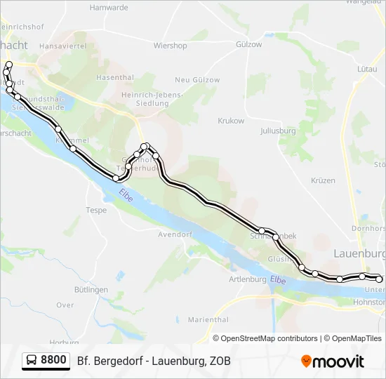 Автобус 8800: карта маршрута