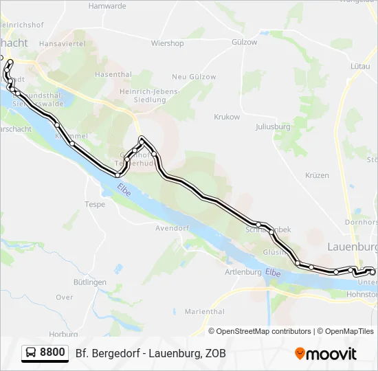 Автобус 8800: карта маршрута