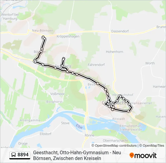 Автобус 8894: карта маршрута