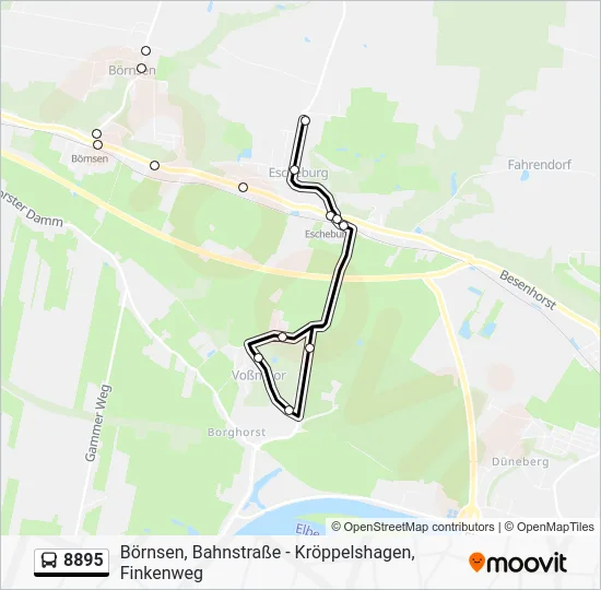 Автобус 8895: карта маршрута