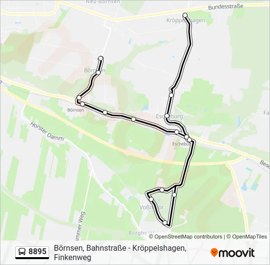 Автобус 8895: карта маршрута