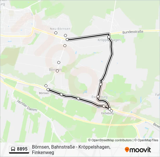 Автобус 8895: карта маршрута