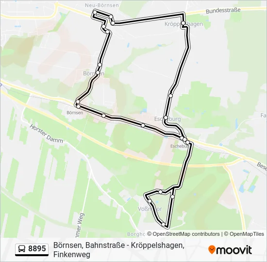 Автобус 8895: карта маршрута