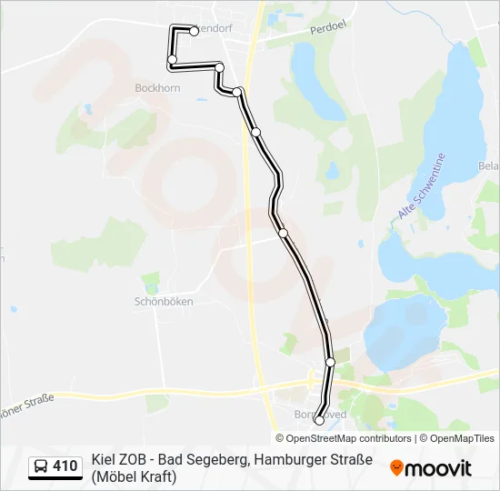 Автобус 410: карта маршрута