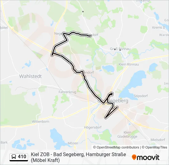 Автобус 410: карта маршрута