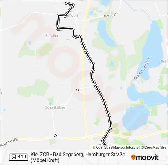 Автобус 410: карта маршрута