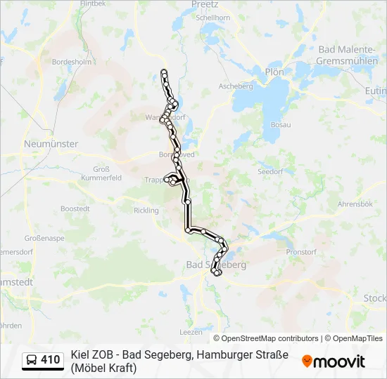 Автобус 410: карта маршрута
