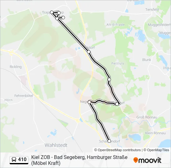 Автобус 410: карта маршрута