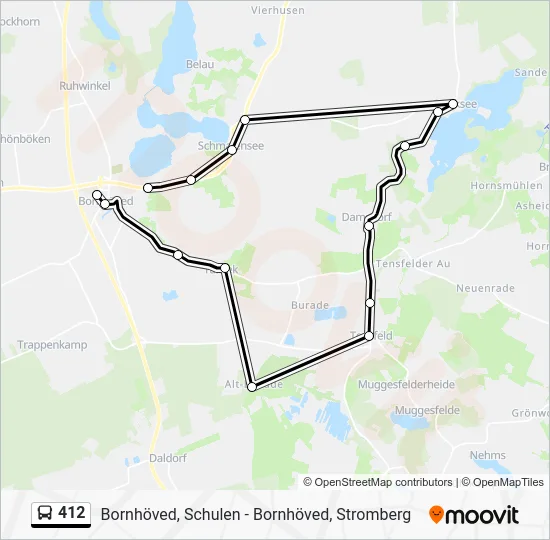 Автобус 412: карта маршрута