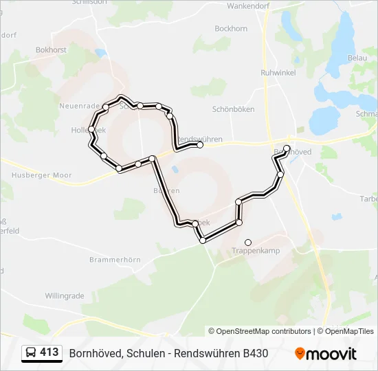 Автобус 413: карта маршрута