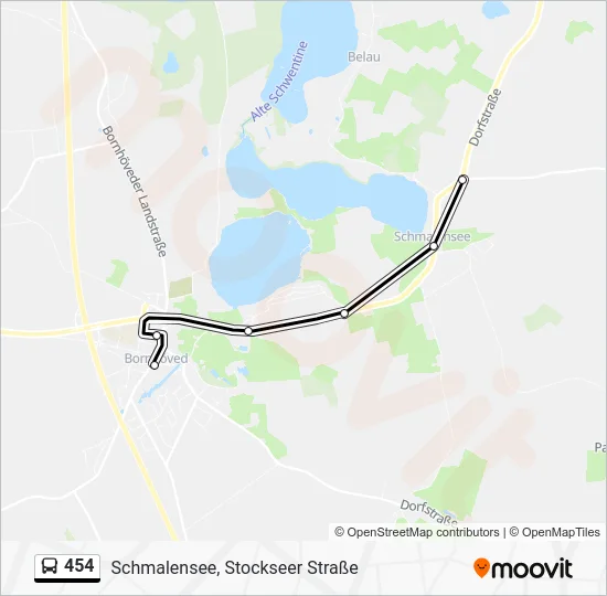 Автобус 454: карта маршрута