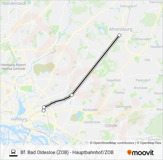 Автобус SEV RB81: карта маршрута