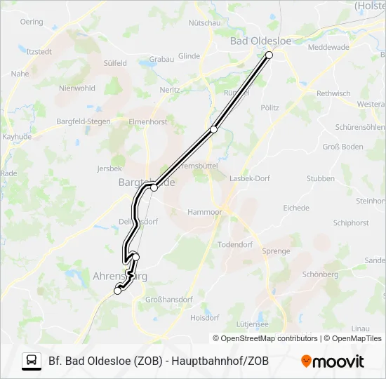 Автобус SEV RB81: карта маршрута