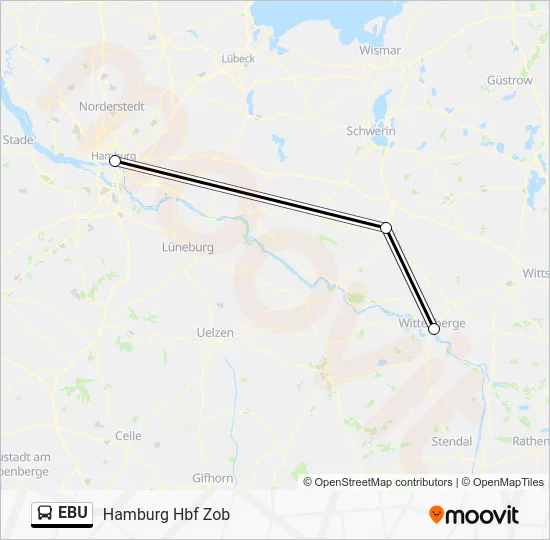 Автобус EBU: карта маршрута