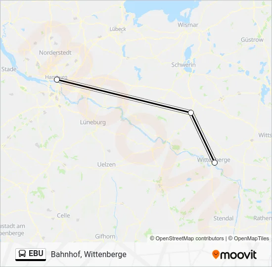 Автобус EBU: карта маршрута