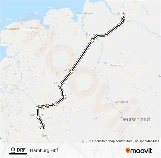 DRF Train Line Map
