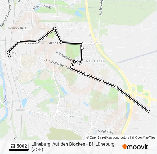 5002 Route: Schedules, Stops & Maps - Bf. Lüneburg (Zob) (Updated)