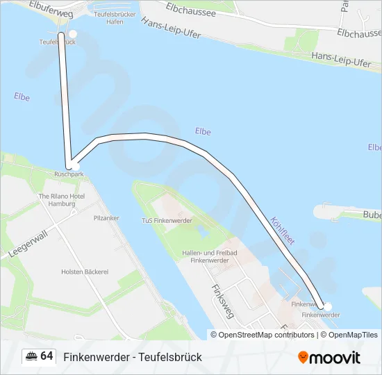 64 Ferry Line Map