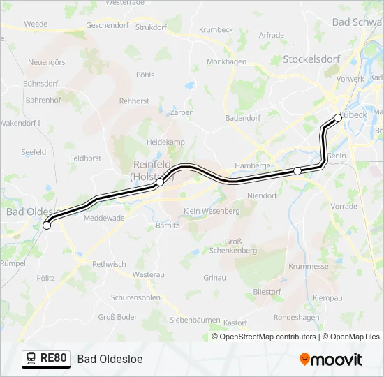 RE80 Train Line Map