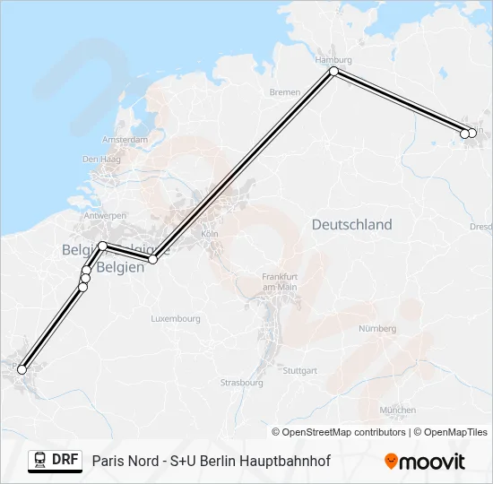DRF Train Line Map
