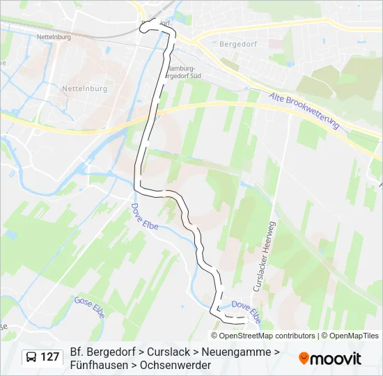 127 Bus Line Map