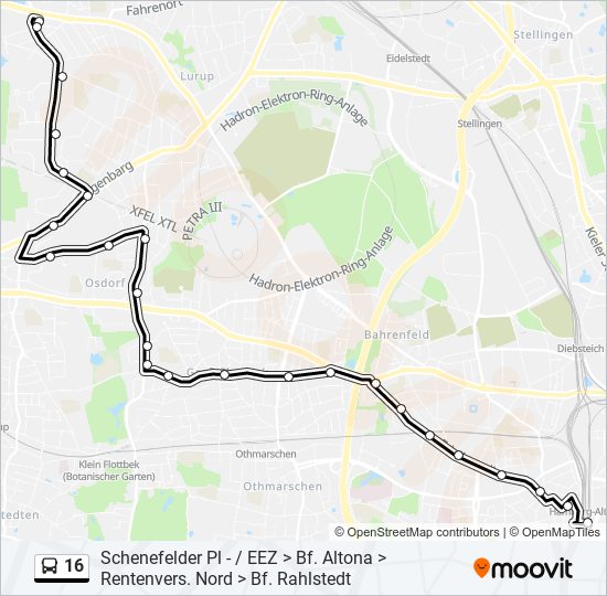 16 bus Line Map