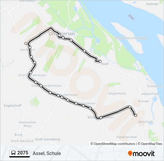 2075 bus Line Map