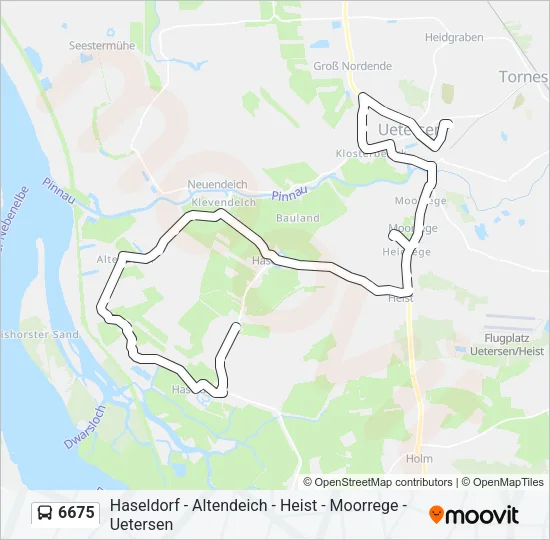 Автобус 6675: карта маршрута