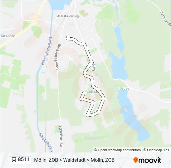 8511 Bus Line Map