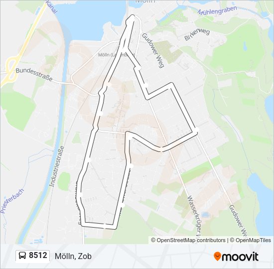 Автобус 8512: карта маршрута