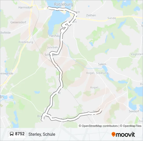 8752 Bus Line Map